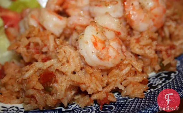 Riz Rouge du Sud aux Crevettes