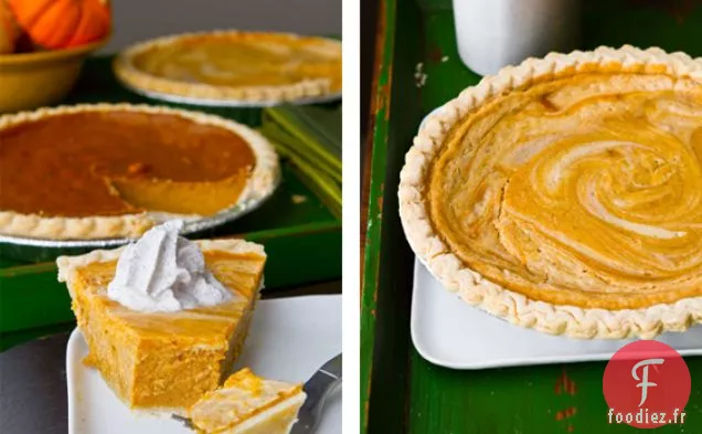 Tarte à la citrouille tourbillonnée à la crème Sure