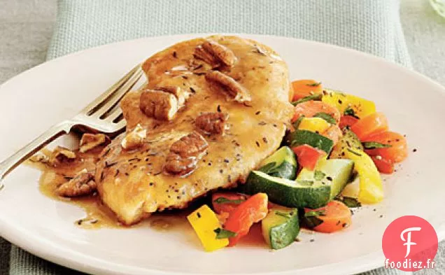 Escalopes de Poulet à la Sauce aux Pacanes
