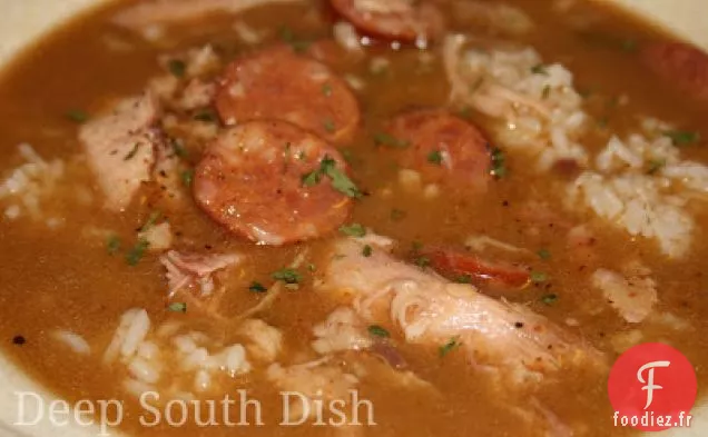 Gumbo de Saucisses au Poulet et à l'Andouille
