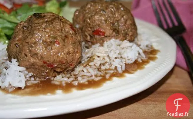 Boulettes de Bœuf et de Porc Cajun Mary's avec Sauce Brune