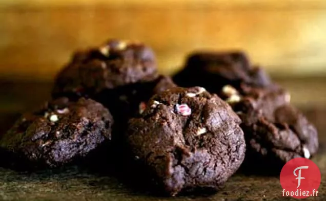 Biscuits au Chocolat à l'Écorce de Menthe Poivrée
