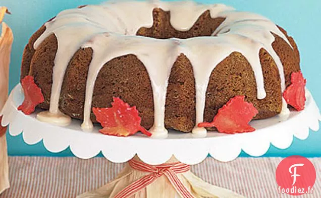 Gâteau aux Épices à la Citrouille Glacé à l'Érable