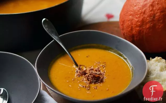 Soupe à la Citrouille et à la Noix de Coco Kuri Rouge Rôtie