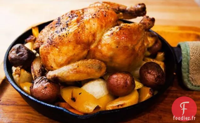 Poulet Rôti à la Poêle Keller aux Légumes-Racines