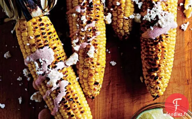 Maïs Grillé en Épi à la Oaxaca