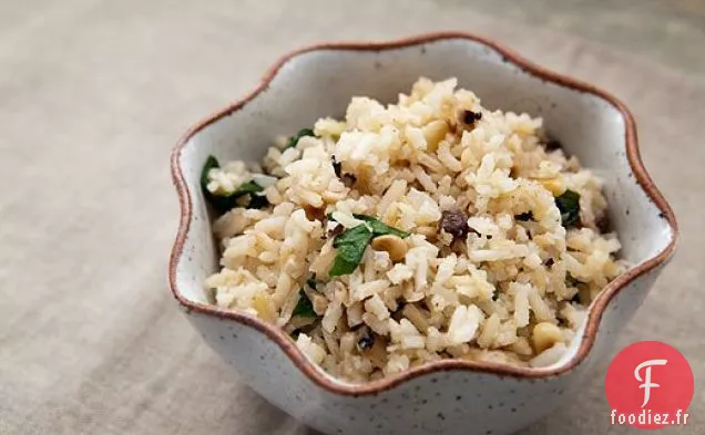 Pilaf de Riz aux Champignons et aux Pignons de Pin