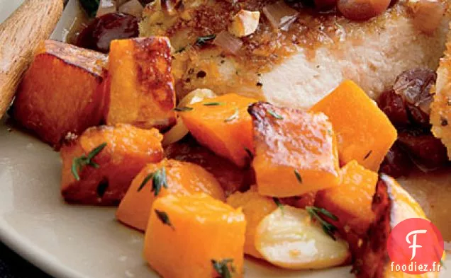 Courge Musquée Rôtie à l'Ail et au Thym