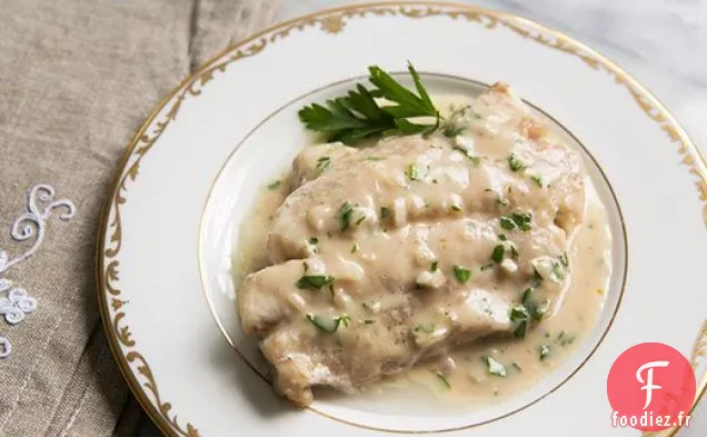 Morue de Lingue au Four avec Sauce au Beurre Citron-Ail