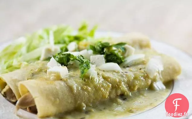 Enchiladas au Poulet Verdes