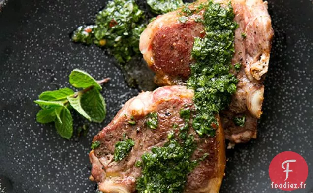 Côtelettes de Longe d'Agneau aux Chimichurri à la Menthe