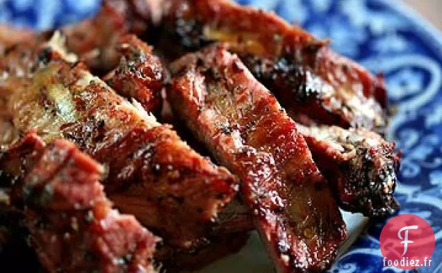 Côtes d'Agrumes Épicées Grillées avec Glaçage au Bourbon