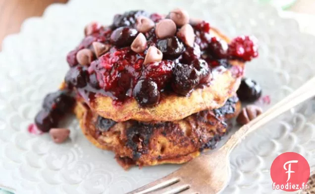 Crêpes au Beurre d'Amande à la Citrouille et aux Pépites de Chocolat