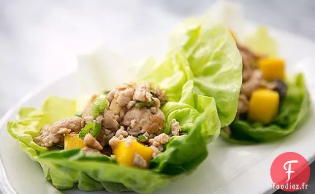 Wraps de Laitue Mangue Au Poulet