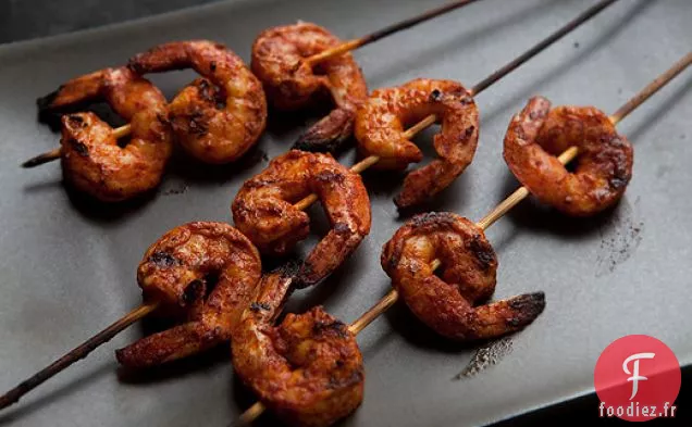 Brochettes de Crevettes au Paprika Fumé