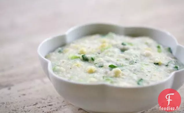 Gruau aux Légumes verts de Maïs et d'Oignon