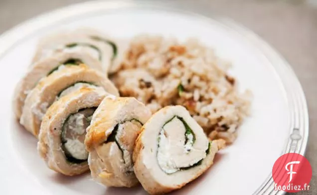 Poulet au Fromage de Chèvre et Roquette