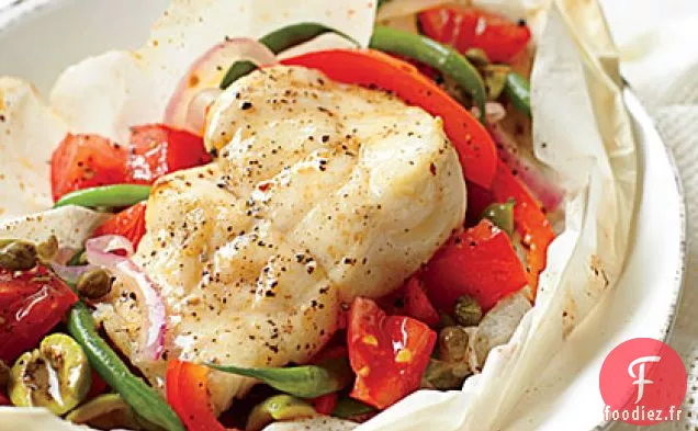 Poisson et Tomates au Four Parchemin