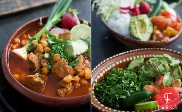 Pozole Rojo (Ragoût de Porc Mexicain et Hominy)