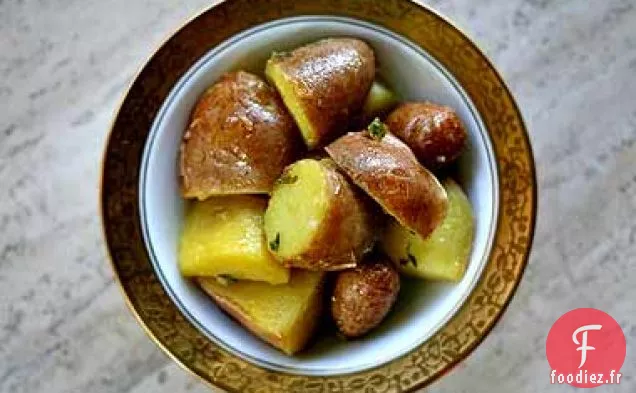 Pommes de Terre Fingerling avec Vinaigrette aux Herbes