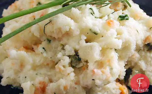 Purée de Pommes de Terre au Saumon Fumé et à la Ciboulette