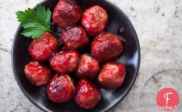 Boulettes de Viande Glacées aux Canneberges