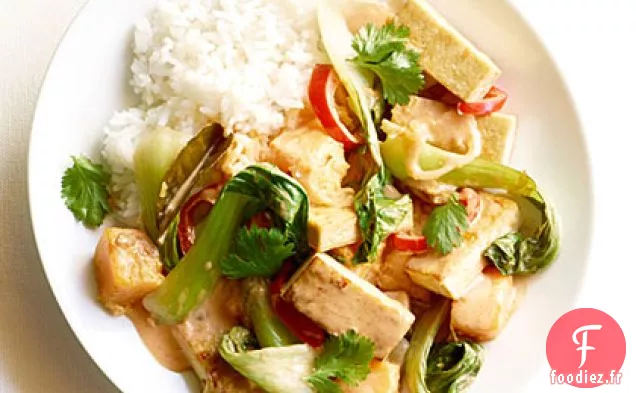 Tofu au Curry Rouge aux Légumes d'automne