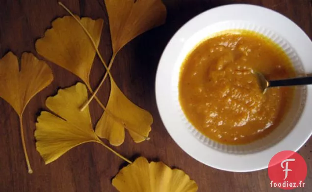 Soupe À La Citrouille Rôtie Et À L'Ail