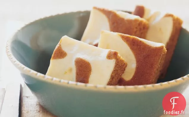 Barres au Fromage à la Crème et À la Citrouille Tourbillonnées