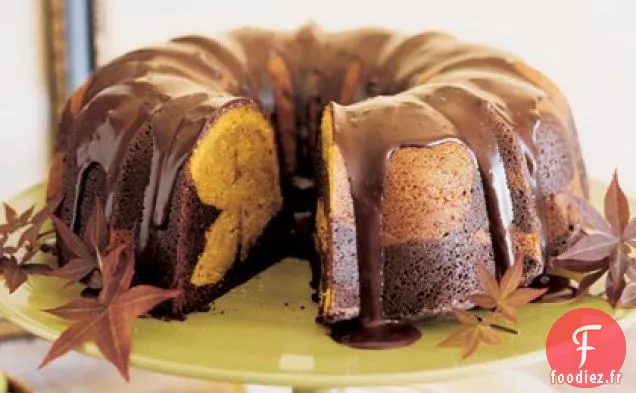Gâteau Marbré au Chocolat et à la Citrouille