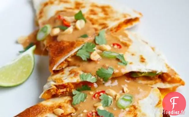 Quesadillas Épicées au Poulet aux Arachides