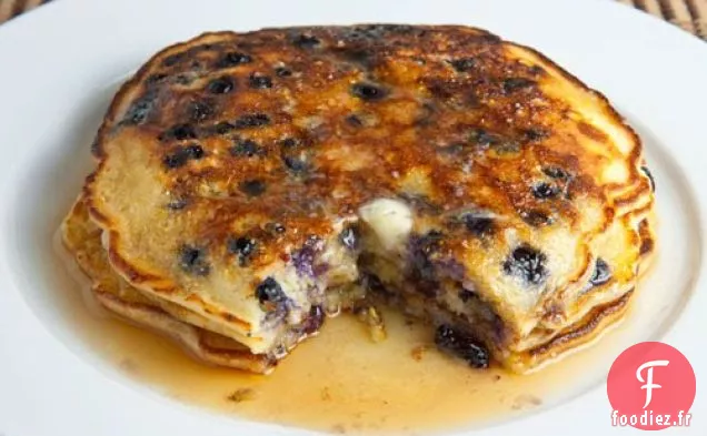 Crêpes à la Semoule de Maïs aux Bleuets