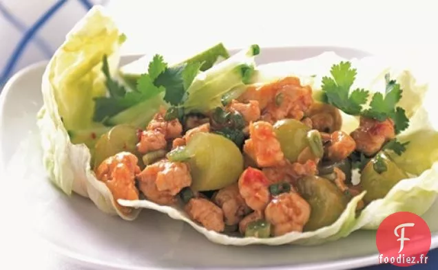 Tasses de Laitue de Poulet Asiatique Épicée