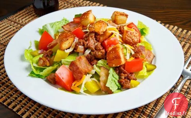 Salade de Burger au Bacon Et au Fromage Double