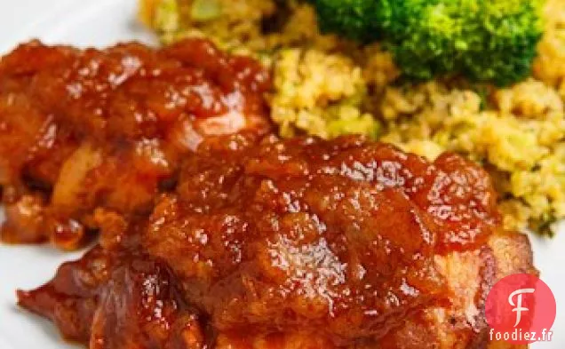 Poulet BBQ aux Pommes Enveloppé de Bacon à la Mijoteuse