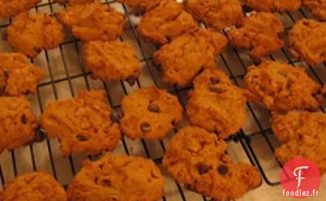 Biscuits à la Citrouille aux Pépites De Chocolat Sans Œufs