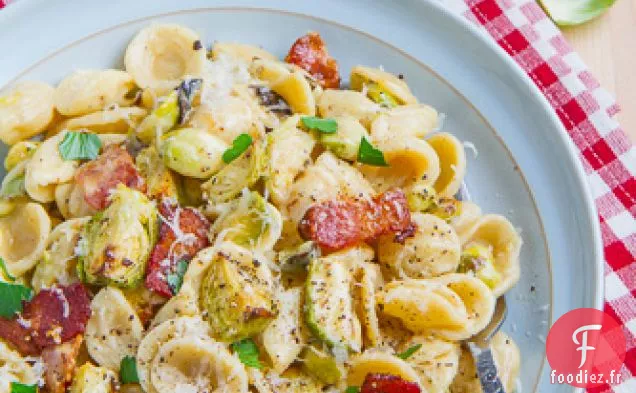 Carbonara de Chou de Bruxelles Rôti