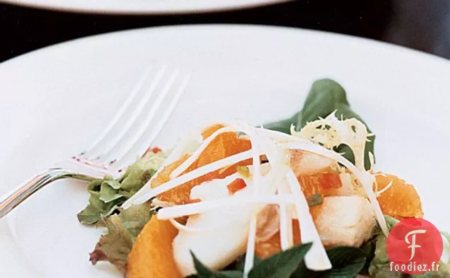 Salade de Morue Tiède à l'Orange et au Basilic