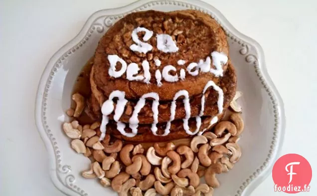 Pain Perdu Sans Produits Laitiers En Croûte de Noix De Cajou