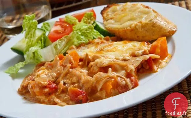 Poulet, Courge Musquée Rôtie et Lasagne à la Feta