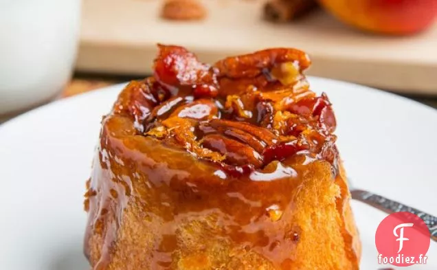 Brioches Collantes aux Pommes, au Bacon et au Cheddar