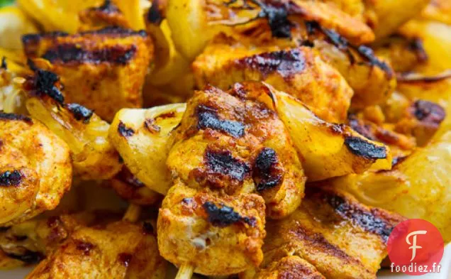Brochettes De Poulet Grillées Marocaines