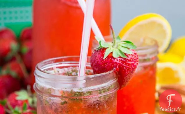Limonade à la Fraise et au Basilic