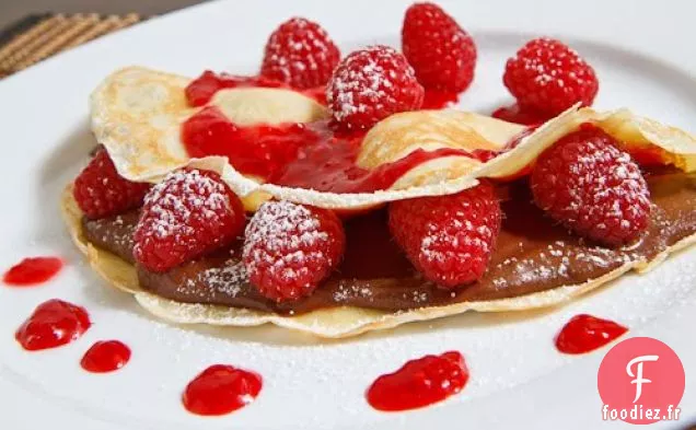 Crêpes aux Framboises et au Nutella