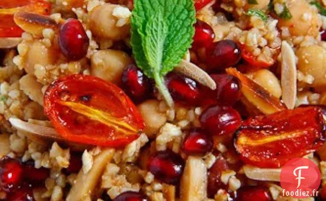 Salade de Boulgour à la Grenade et aux Tomates Rôties