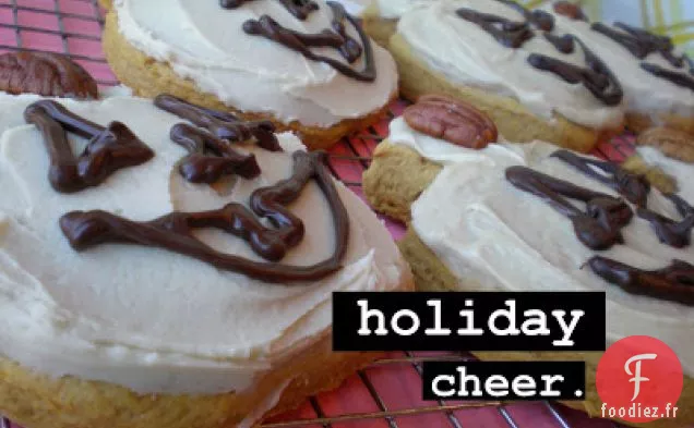 Biscuits Au Sucre De Citrouille Avec Crème Au Beurre Au Caramel