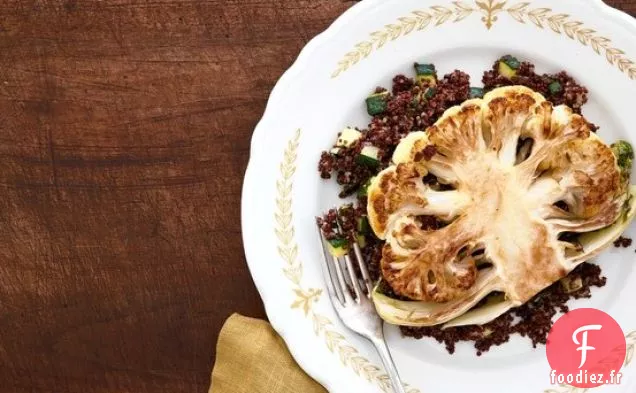 Steak de chou-fleur Végétalien au Quinoa