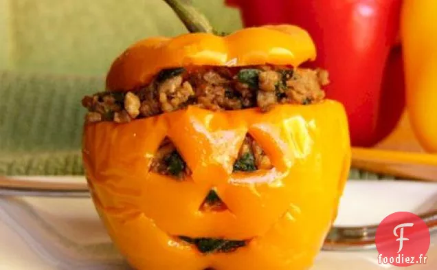 Mini Lanternes Jack-O Farcies ou Poivrons d'Halloween
