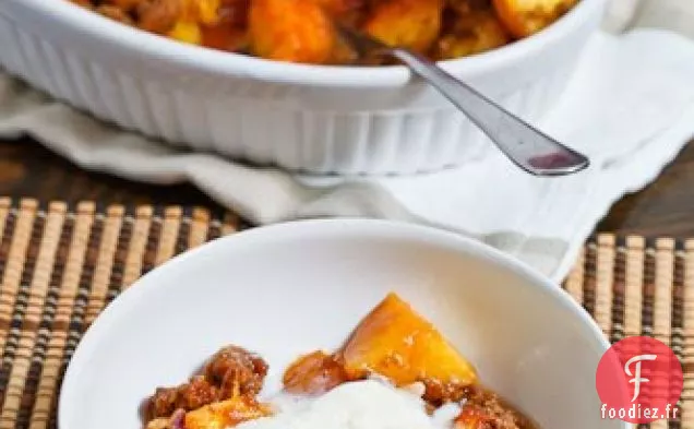 Crumble Amaretti aux Pêches