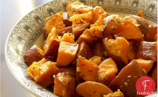 Patates Douces Rôties Au Thym (Végétaliennes, Sans Gluten, Sans Noix, Sans Soja)